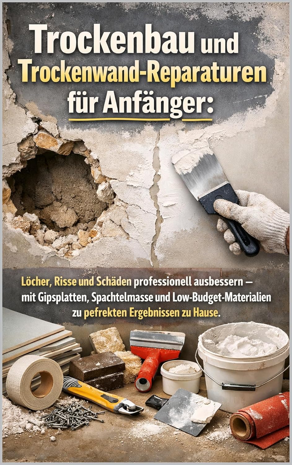 Trockenbau und Trockenwand Reparaturen für Anfänger: Löcher, Risse und Schäden professionell ausbessern – Mit Gipsplatten, Spachtelmasse und Low-Budget-Materialien... Ergebnissen zu Hause (German Edition) baixar livro de graça