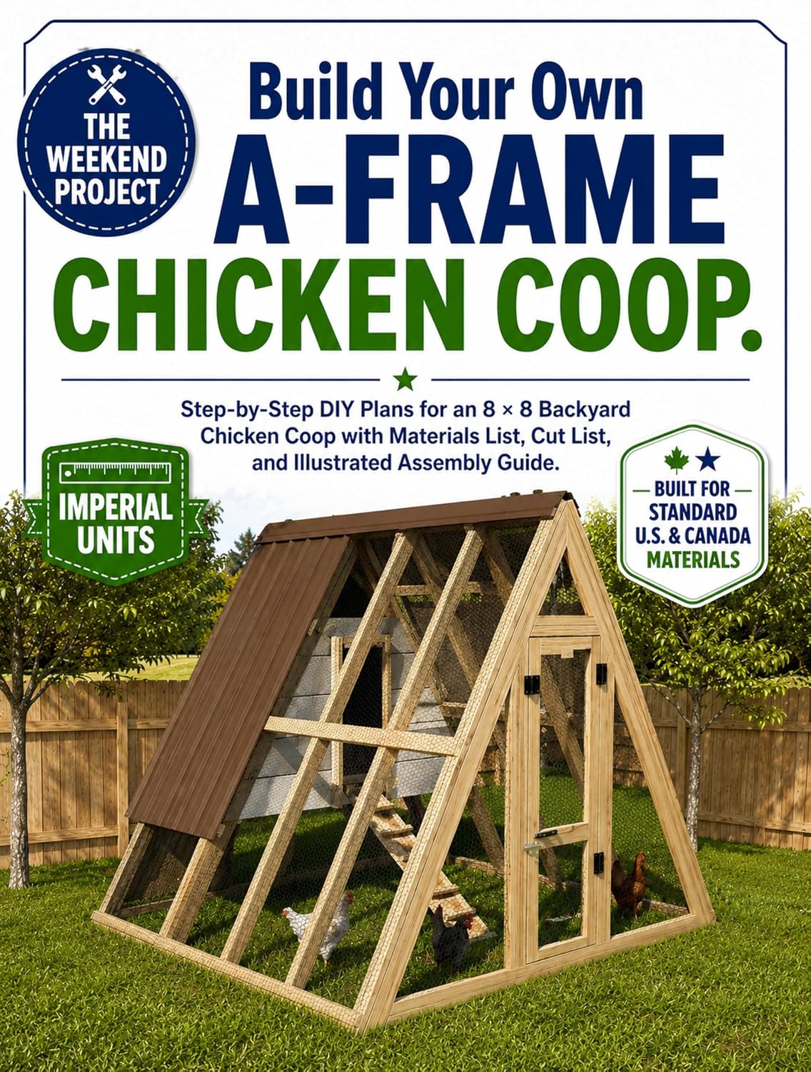 Build Your Own A-Frame Chicken Coop: Step-by-Step DIY Plans for an 8 × 8 Backyard Chicken Coop with Materials List, Cut List, and Illustrated Assembly Guide (Weekend Projects) (English Edition) baixar livro de graça
