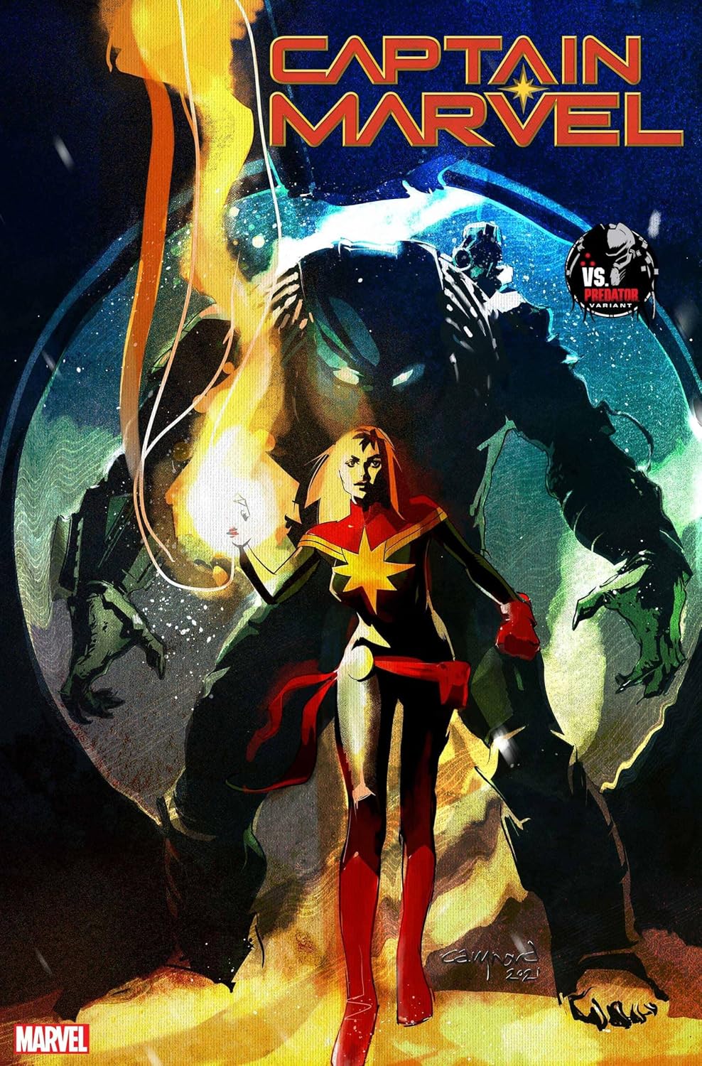 Captain Marvel #40 Vol. 11 Cover B Predator Variant with Rated Comics acrylic backer baixar livro de graça