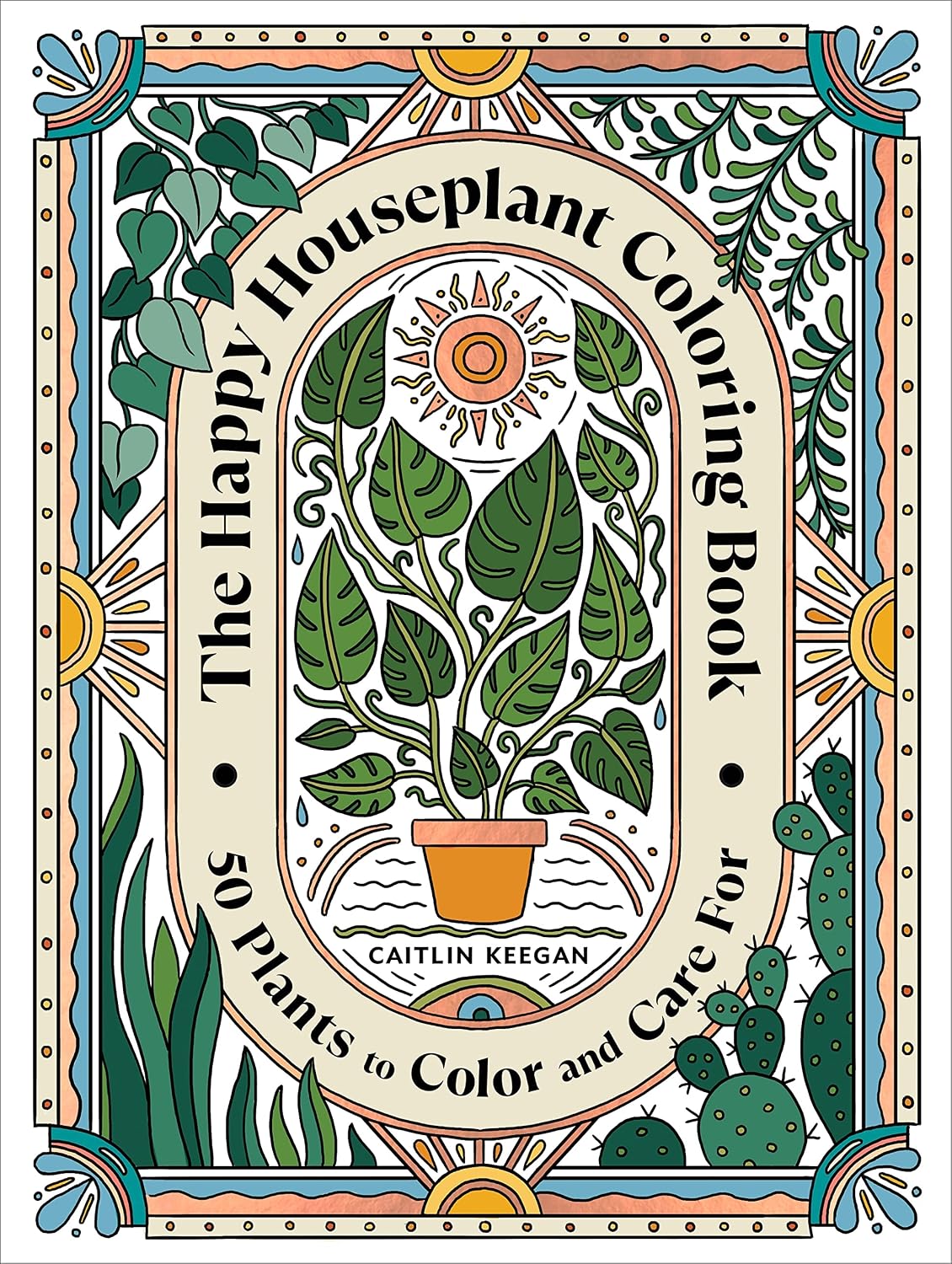 The Happy Houseplant Coloring Book: 50 Plants to Color and Care For: An Indoor Gardening Coloring Book baixar o livro de graça