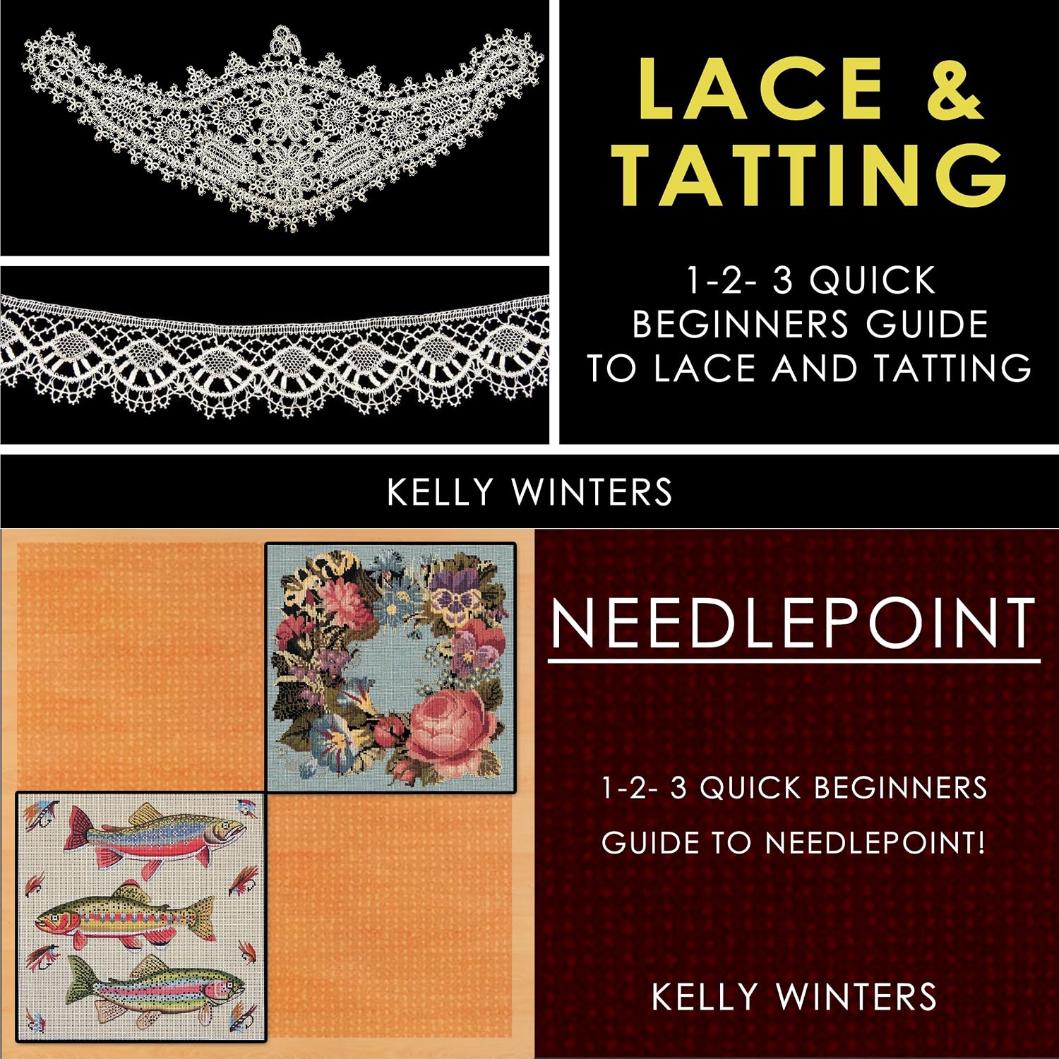 capítulo por capítulo baixar Lace & Tatting & Needlepoint: 1-2-3 Quick Beginner's Guide to Lace and Tatting! & 1-2-3 Quick Beginner's Guide to Needlepoint!