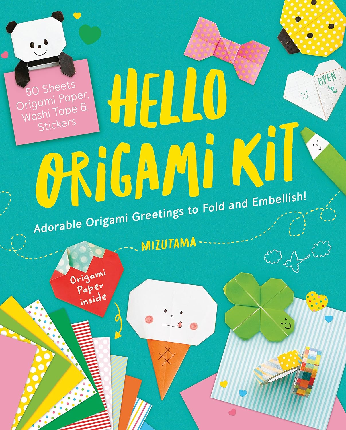 Hello Origami Kit: Adorable Origami Greetings to Fold and Embellish, Includes Paper, Washi Tape & Stickers baixar livro de graça