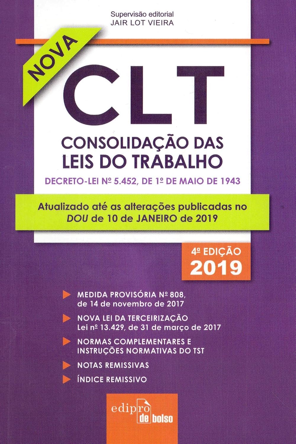 ler totalmente Consolidação das Leis do Trabalho 2019 - Mini