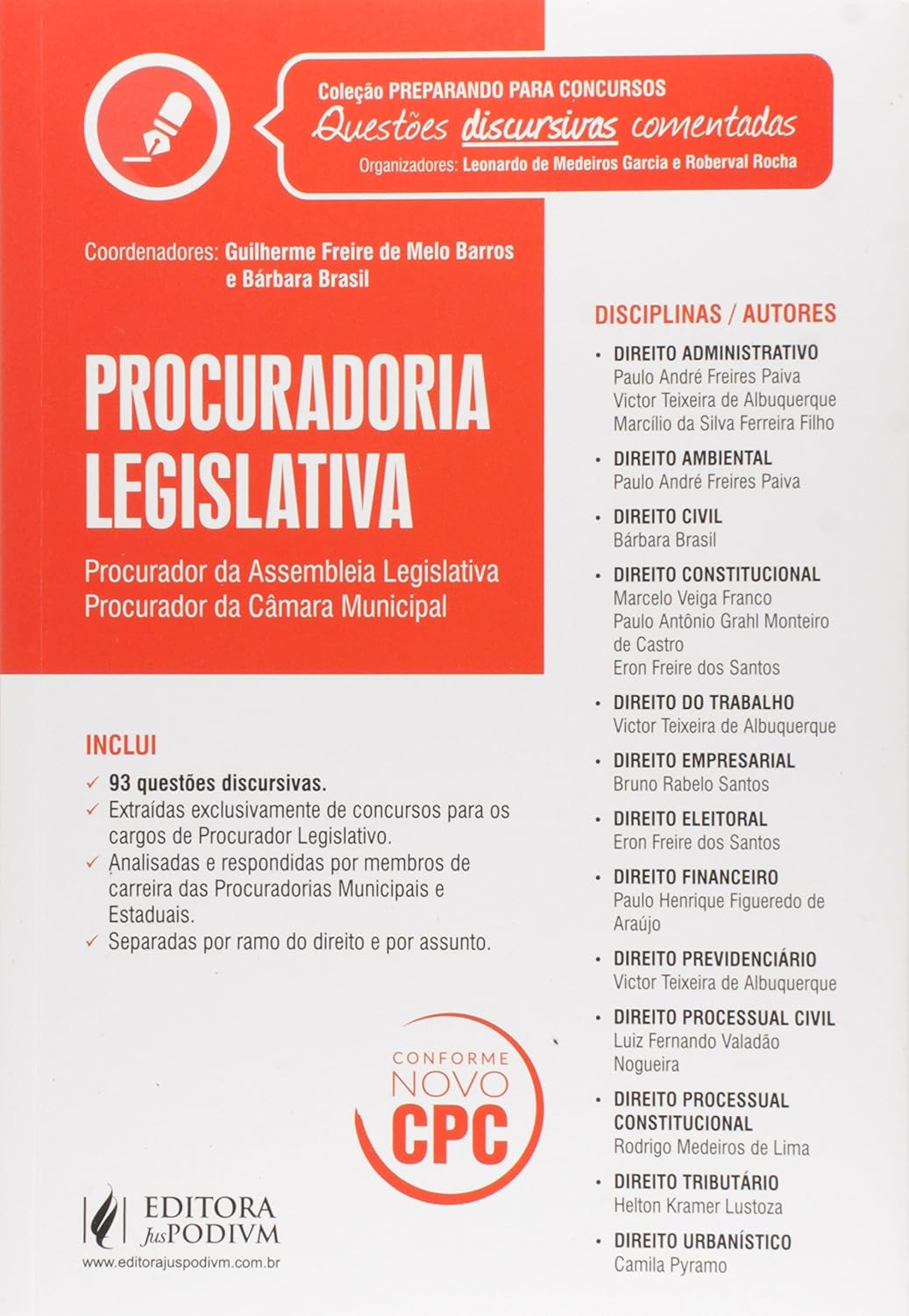 Procuradoria Legislativa. Procurador da Assembleia Legislativa Procurador da Câmara Municipal - Coleção Preparando Para Concursos baixar o livro de graça