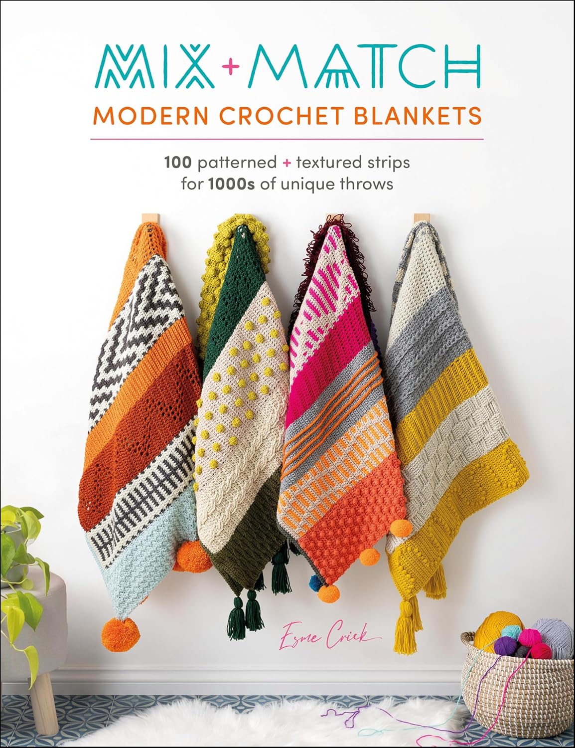 ler totalmente Mix + Match Modern Crochet Blankets: 100 patterned + textured strips for 1000s of unique throws (English Edition)