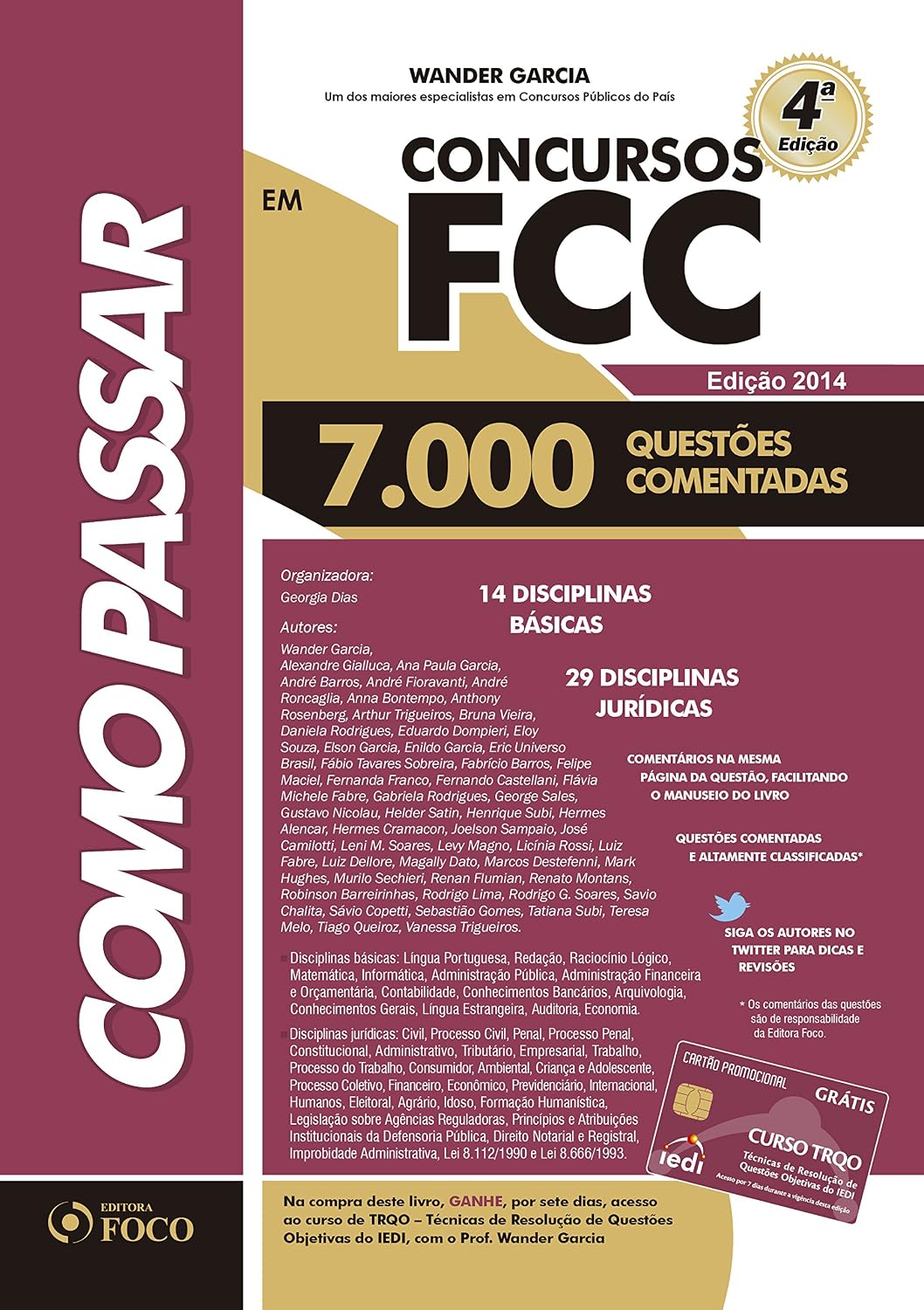 ler totalmente Como Passar em Concursos da FCC. 7000 Questões Comentadas