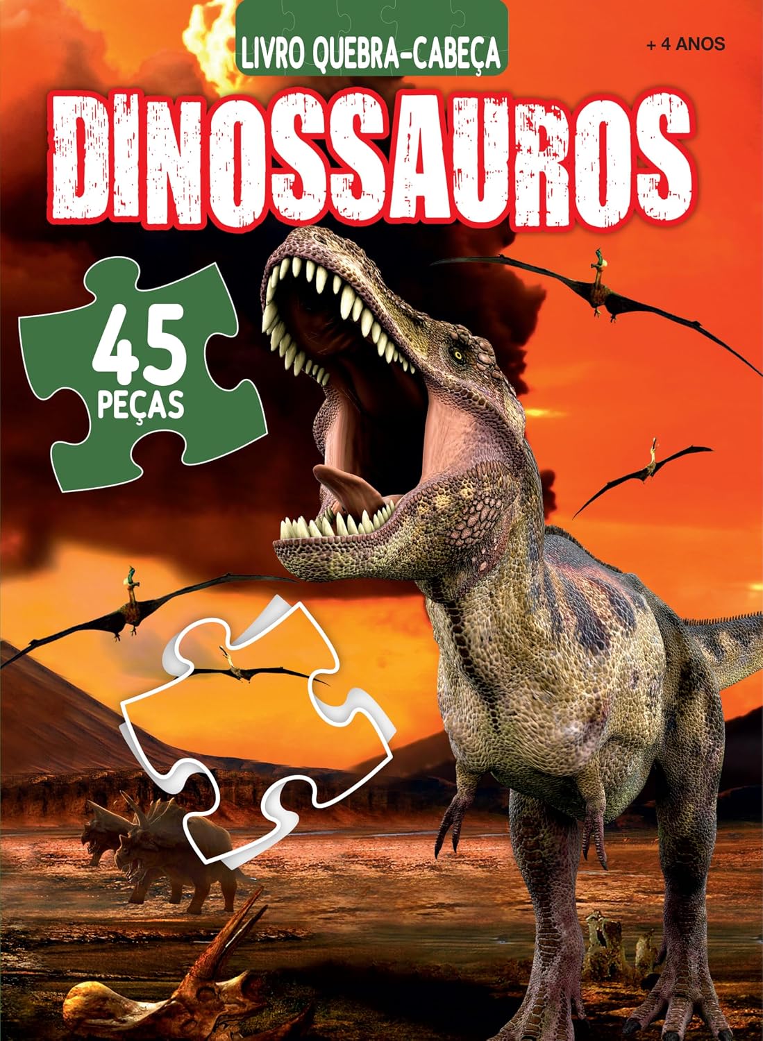 Dinossauros Livro de Quebra-Cabeça