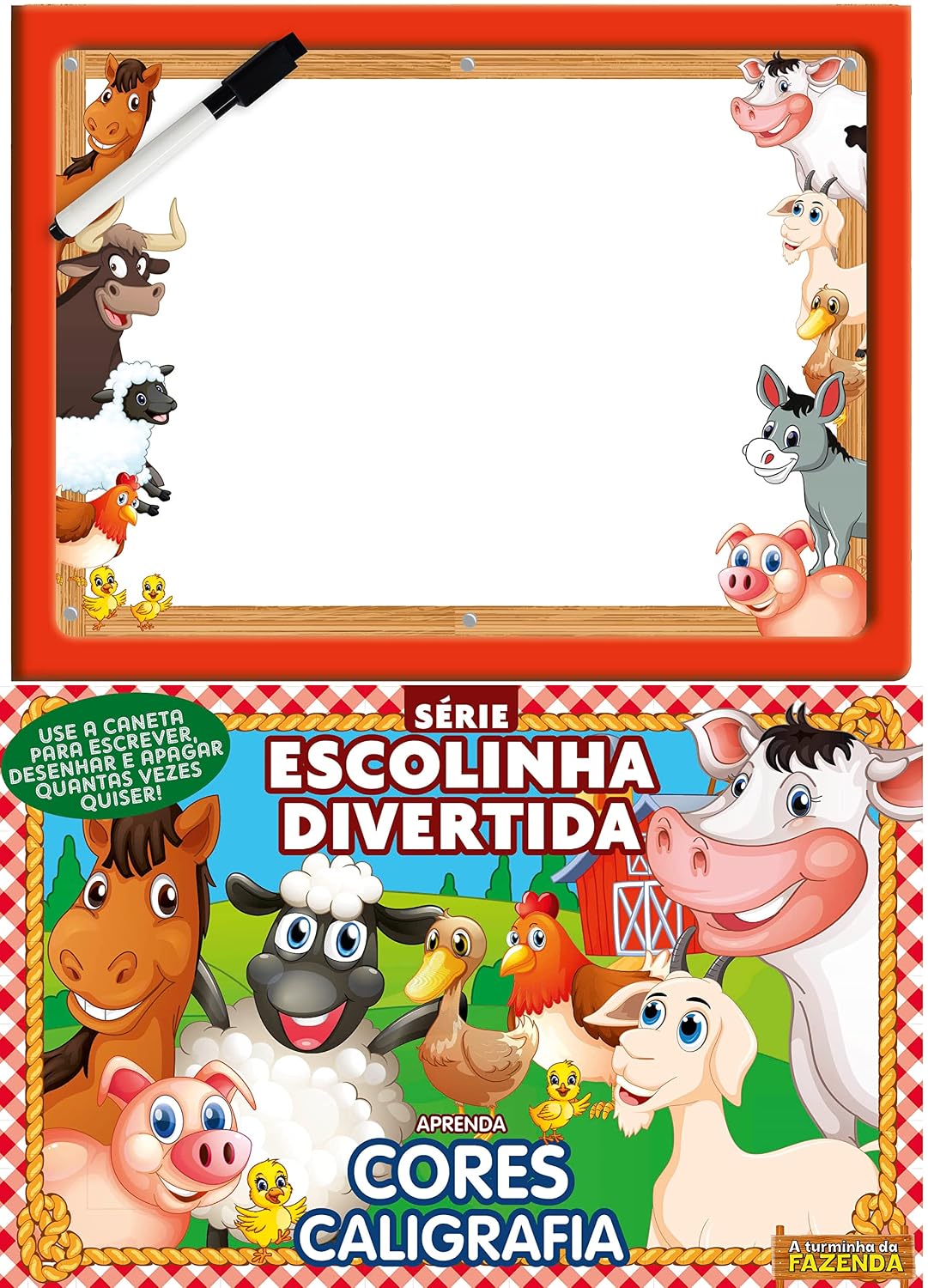 A Turminha da Fazenda Série Escolinha Divertida - Aprenda Cores Caligrafia