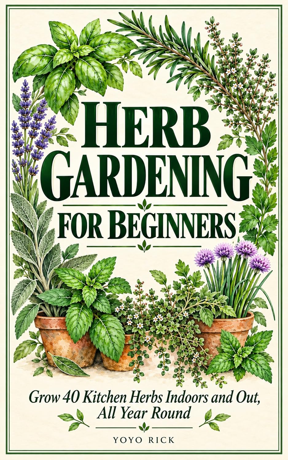 Herb Gardening for Beginners: How to Grow 40 Kitchen Herbs Indoors and Out, All Year Round - Illustrated Plant Profiles, Harvesting, Preserving, Recipes... Fixes for Every Problem (English Edition) baixar livro de graça