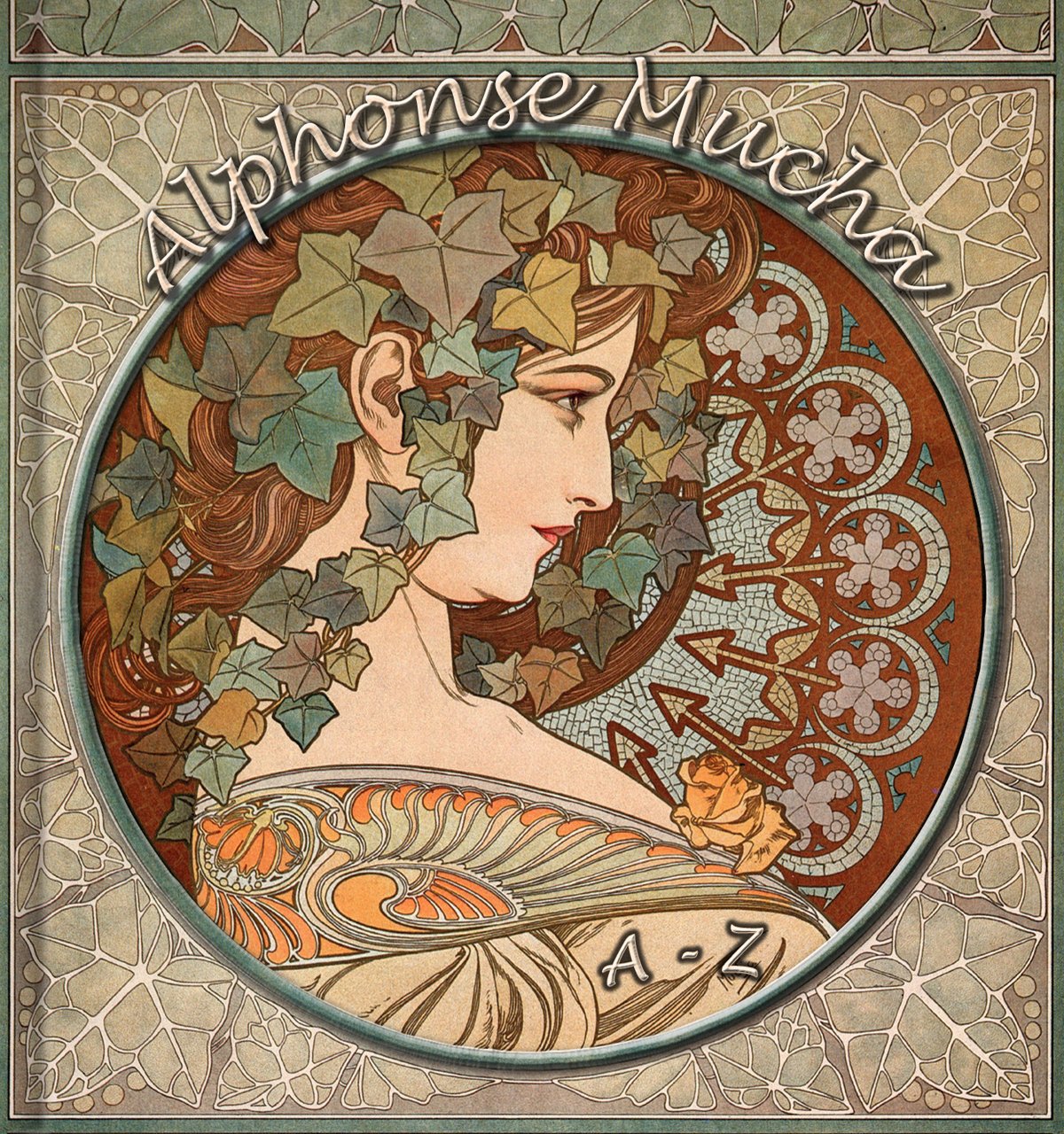 ler totalmente Alphonse Mucha A-Z: 200 Art Nouveau Reproductions - Annotated Series (English Edition)