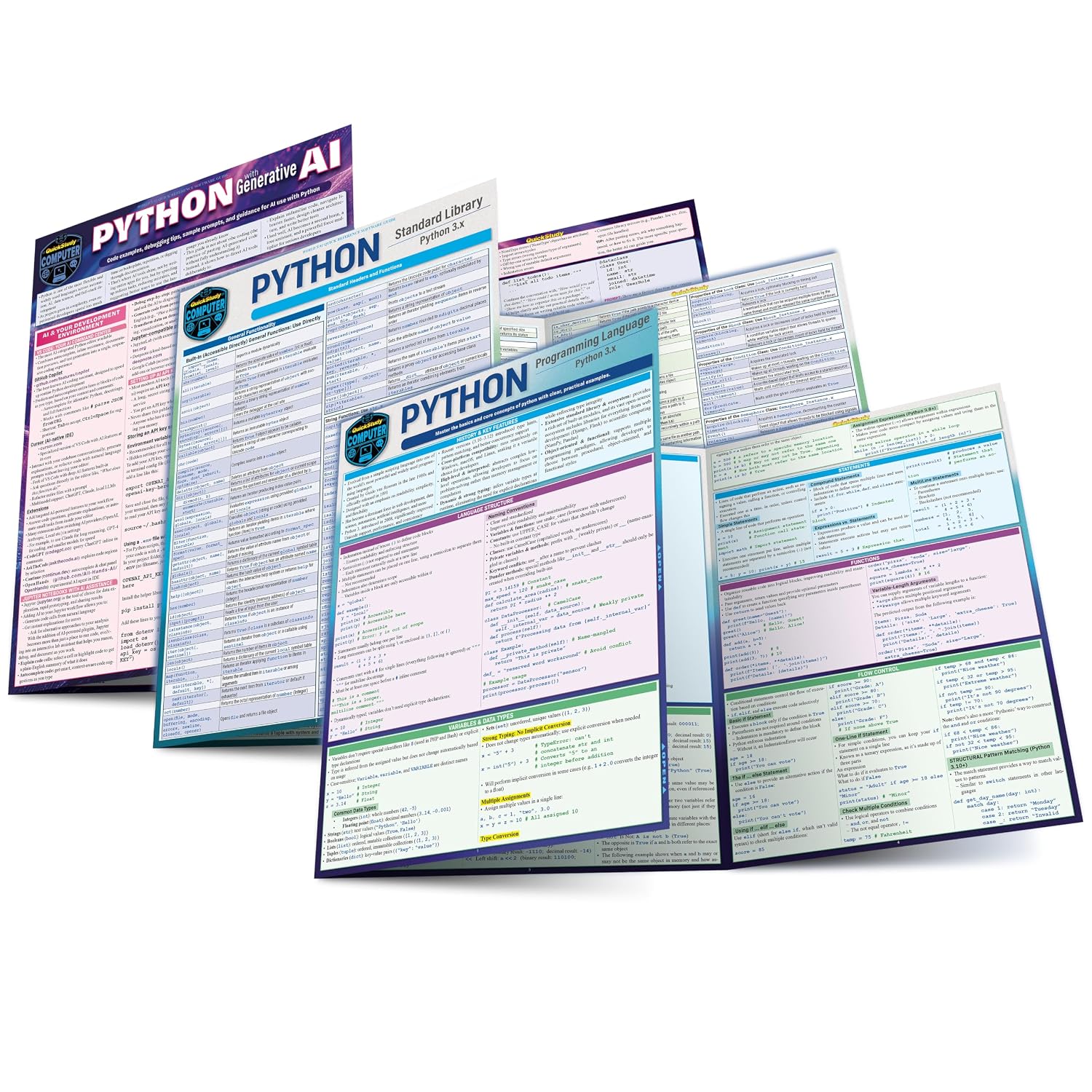 capítulo por capítulo baixar Python Programming - Student & Professional Series: 3 Laminated Quickstudy Reference Guides