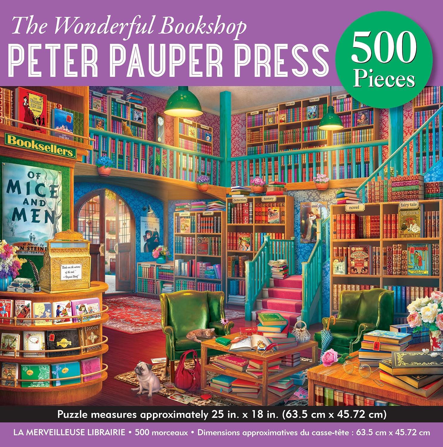 ler totalmente The Wonderful Bookshop 500-Piece Puzzle