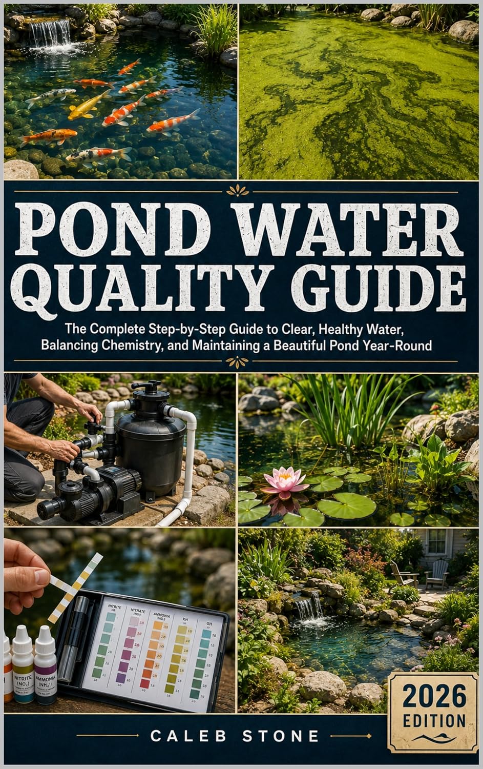 ler totalmente Pond Water Quality Guide: How to Clear Green Water, Fix Algae Problems, Balance Your Pond Ecosystem, and Keep Fish and Plants Thriving Year-Round (English Edition)