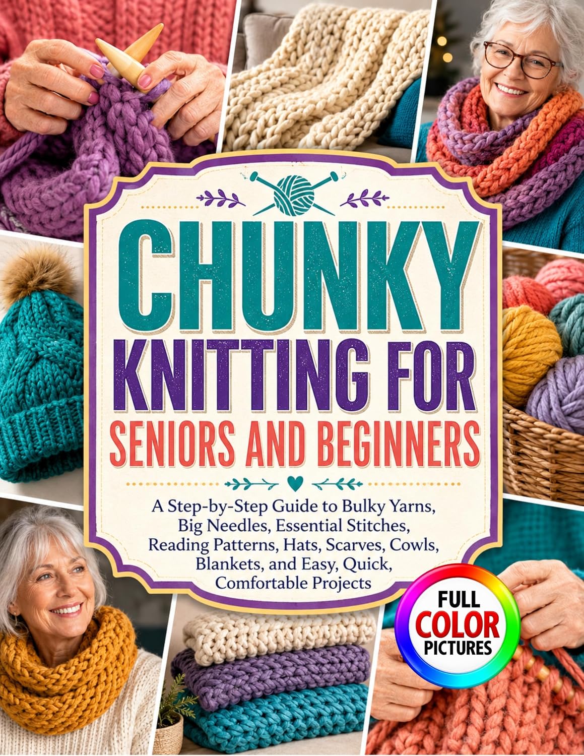 CHUNKY KNITTING FOR SENIORS AND BEGINNERS: A Step-by-Step Guide to Bulky Yarns, Big Needles, Essential Stitches, Reading Patterns, Hats, Scarves, Cowls,... Comfortable Projects (English Edition) baixar livro de graça