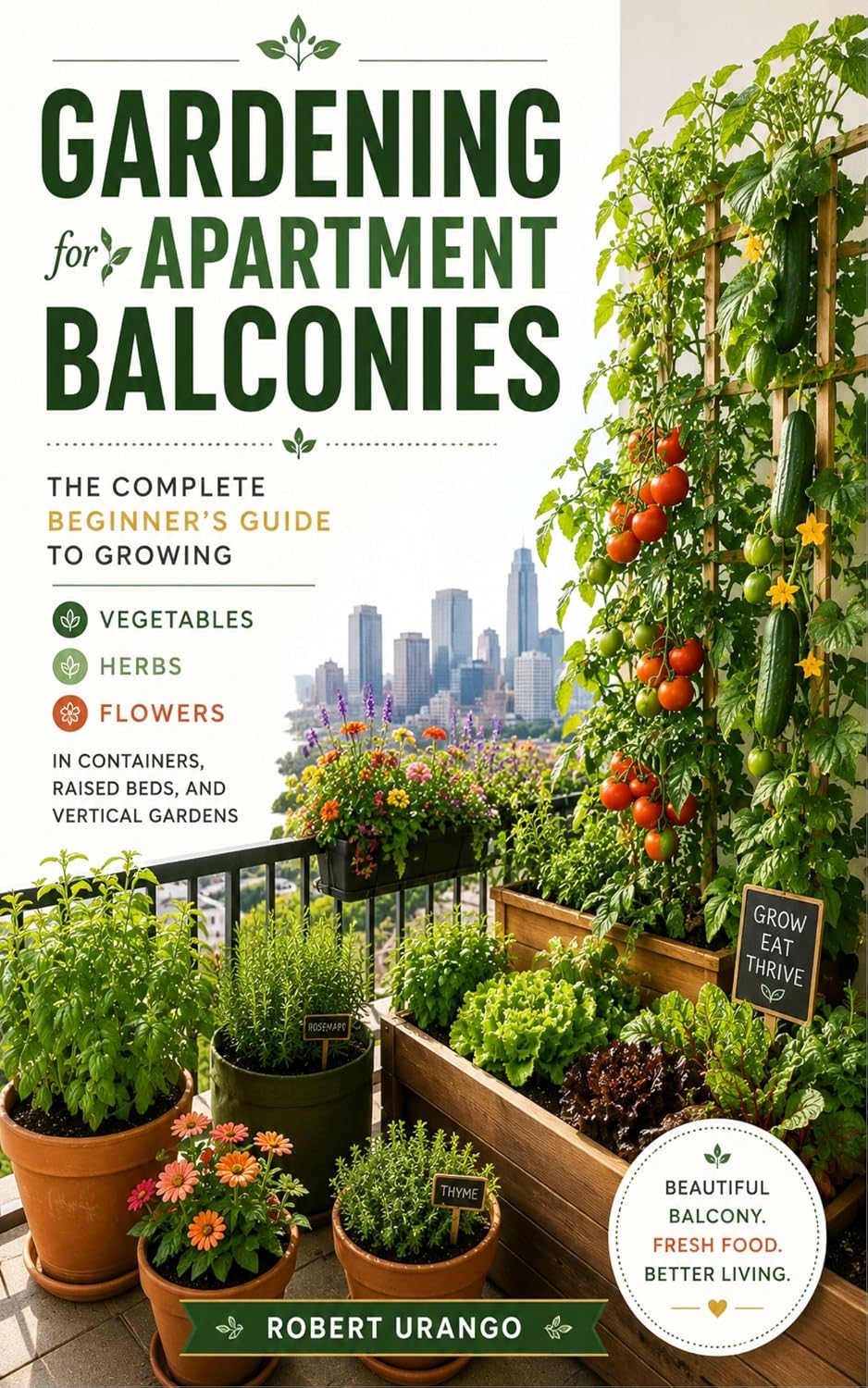 Gardening for Apartment Balconies: The Complete Beginner's Guide to Growing Vegetables, Herbs, and Flowers in Containers, Raised Beds, and Vertical Gardens... a Better Garden Book 1) (English Edition) baixar o livro de graça