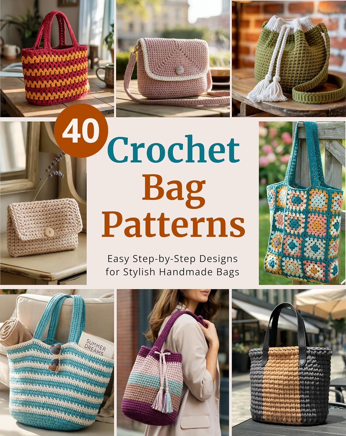 ler totalmente 40 Crochet Bag Patterns: Step-By-Step Easy Crochet Projects to Make Stylish Handmade Bags | for Beginners and Beyond (Easy Crochet Pattern Collection) (English Edition)