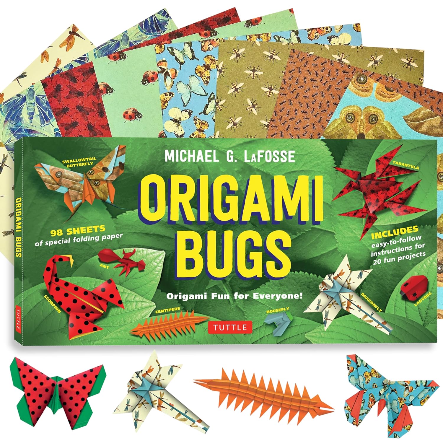 Origami Bugs Kit: Origami Fun for Everyone! [Origami Kit with 2 Books, 98 Papers, 20 Projects]: Origami Fun for Everyone!: Kit with 2 Origami Books, ... Papers: Great for Both Kids and Adults