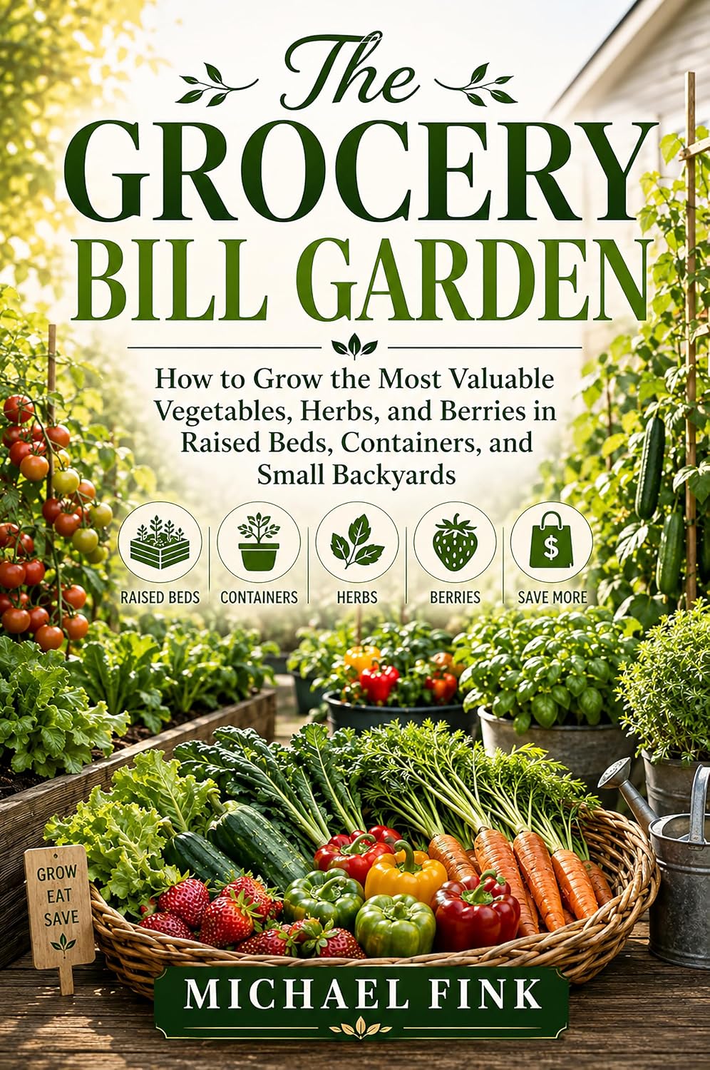 ler totalmente The Grocery Bill Garden: How to Grow the Most Valuable Vegetables, Herbs, and Berries in Raised Beds, Containers, and Small Backyards (English Edition)