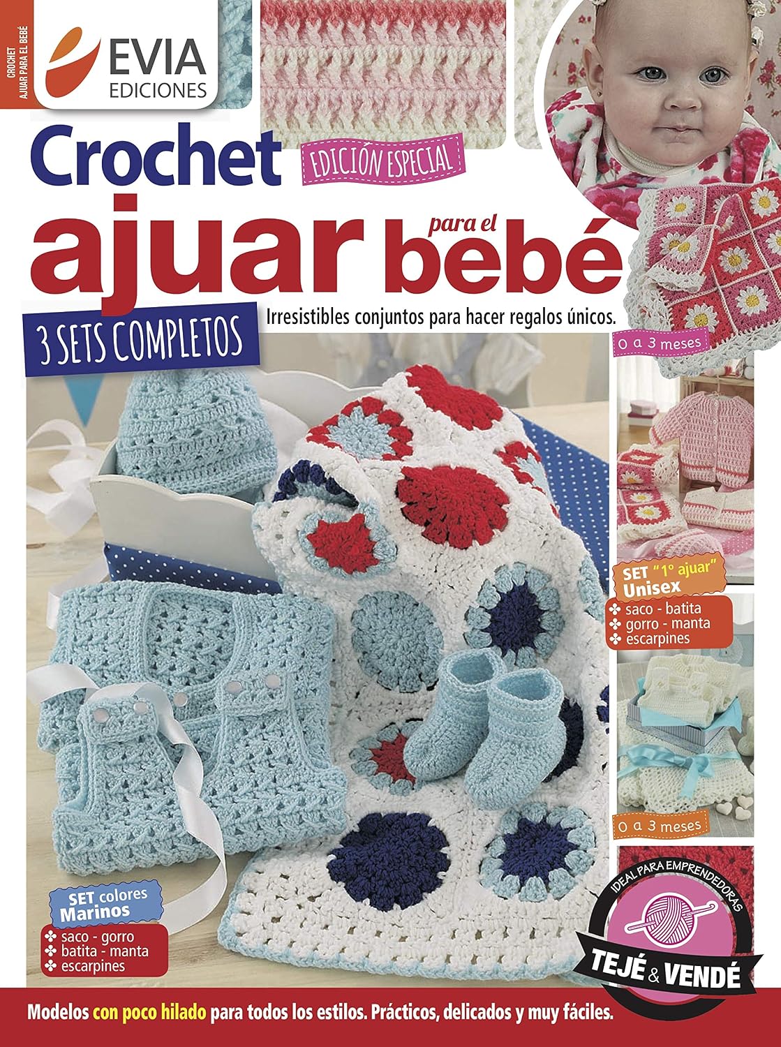 ler totalmente CROCHET AJUAR PARA EL BEBÉ: 3 sets completos (CROCHET III nº 1) (Spanish Edition)