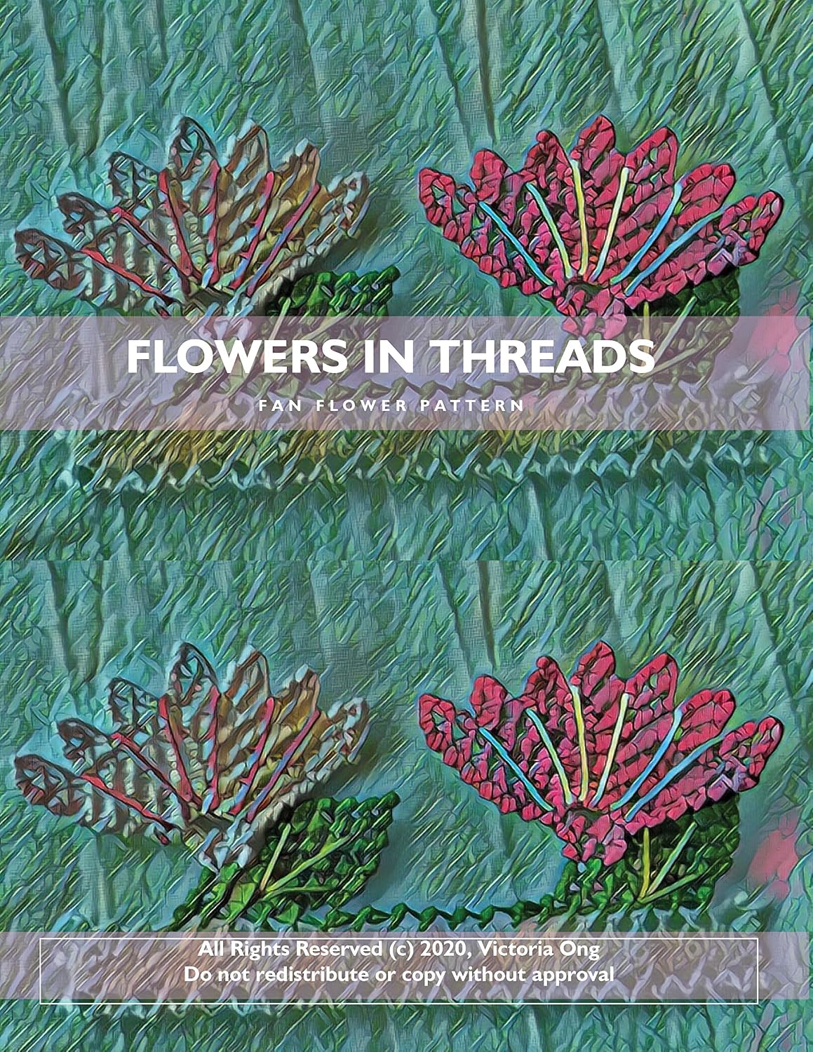 ler totalmente Flowers in Threads: Fan Flower Pattern (Beginners) (English Edition)