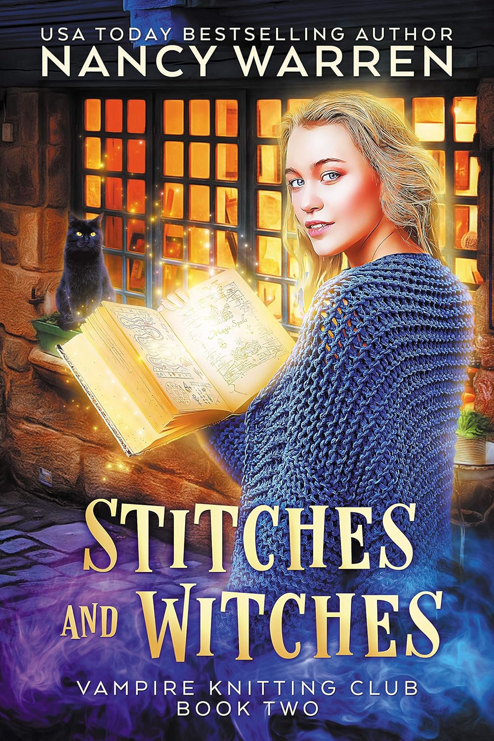 ler totalmente Stitches and Witches: A Paranormal Cozy Mystery (Vampire Knitting Club Book 2) (English Edition)