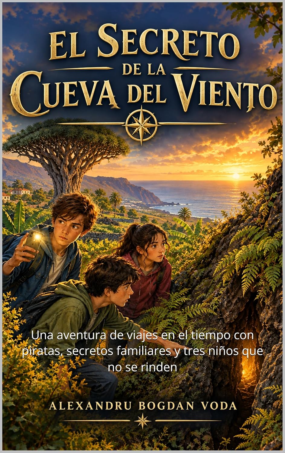 ler totalmente El Secreto de la Cueva del Viento: Una aventura de viajes en el tiempo con piratas, secretos familiares y tres niños que no se rinden (Spanish Edition)