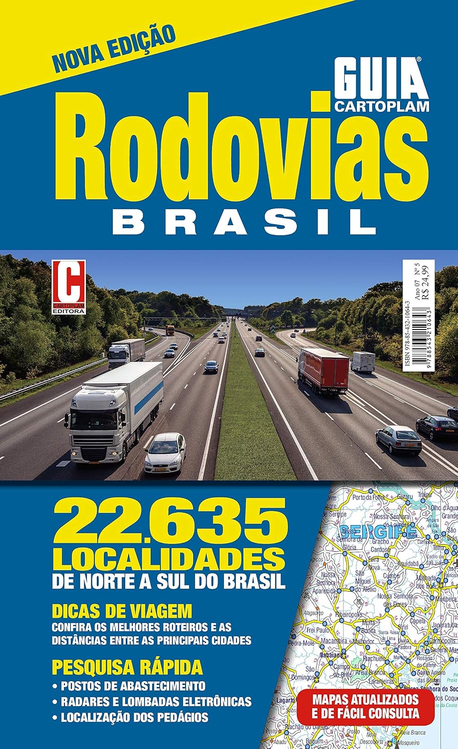 Guia Cartolplam Mapa Rodovias Brasil Capa PVC
