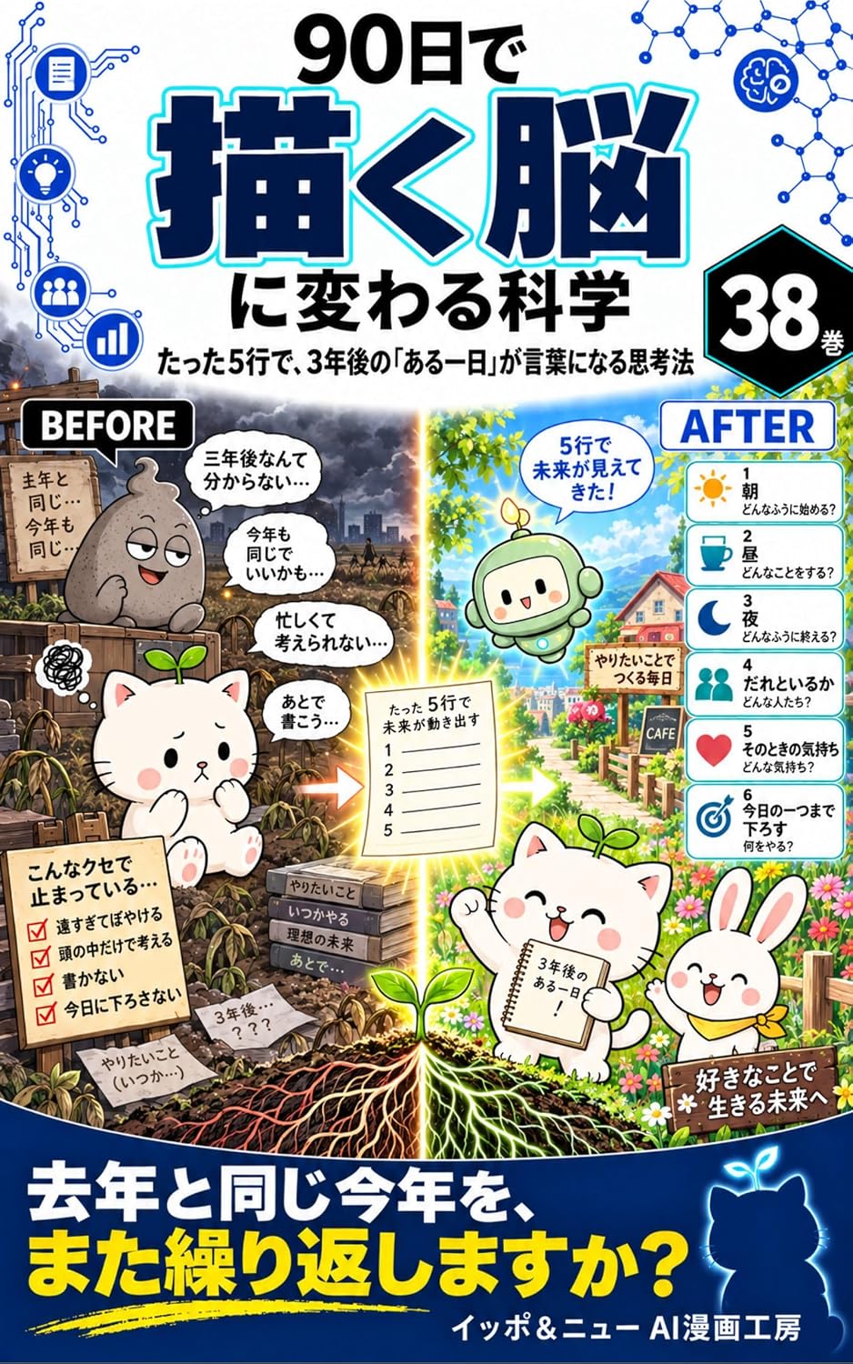 90 Nichi de Egaku Nou ni Kawaru Kagaku: Tatta 5 Gyou de 3 Nengo no Aru Ichinichi ga Kotoba ni Naru Shikouhou (Ippo Ando Nyuu AI Manga Koubou) (Japanese Edition) baixar o livro de graça