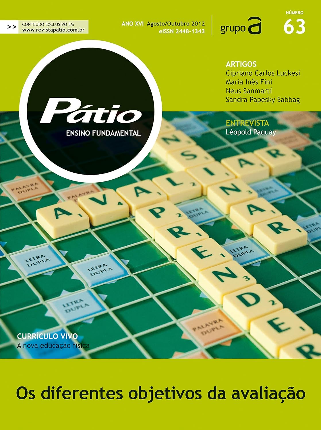 Revista Pátio Ensino Fundamental 63: Os diferentes objetivos da avaliação (PEF) baixar livro de graça