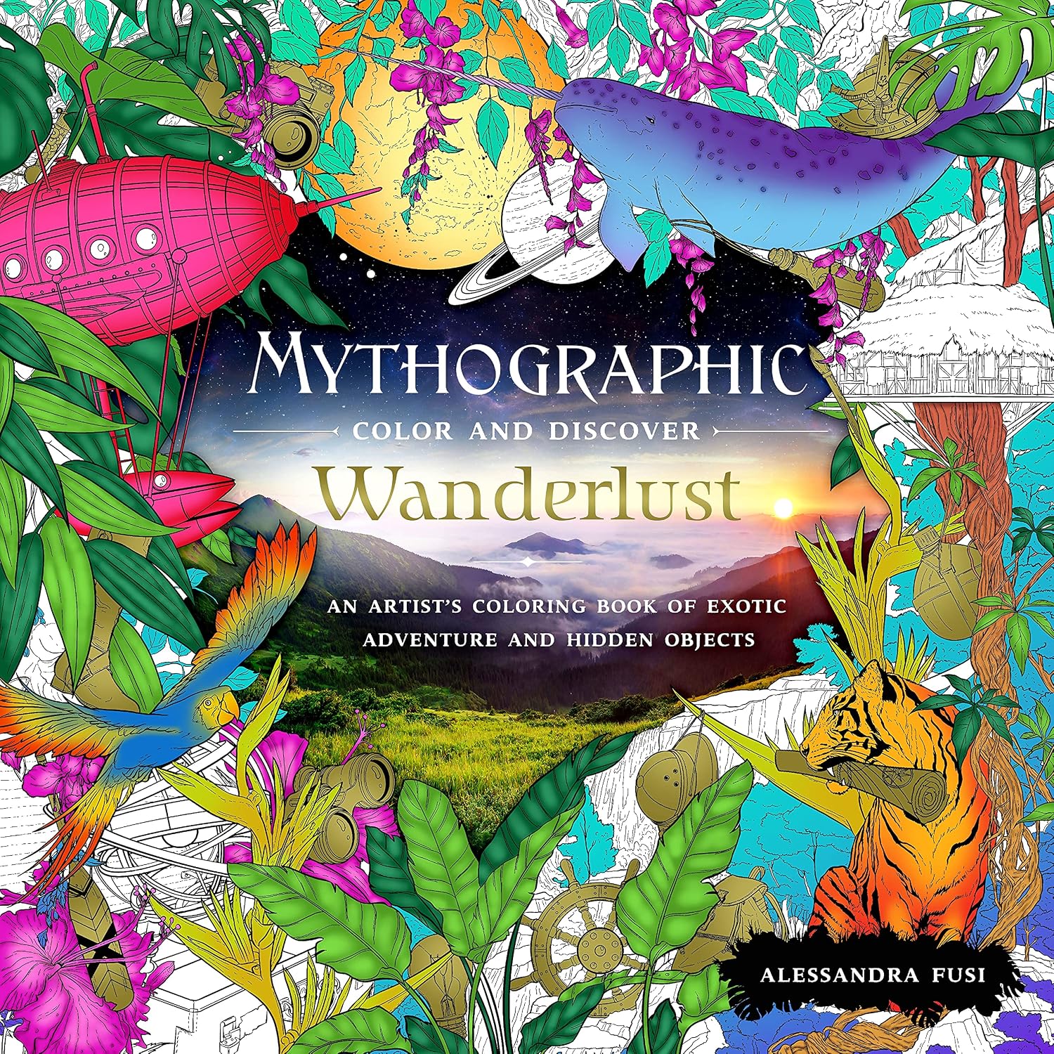 ler totalmente Mythographic Color and Discover: Wanderlust: An Artist's Coloring Book of Exotic Adventure and Hidden Objects: 1
