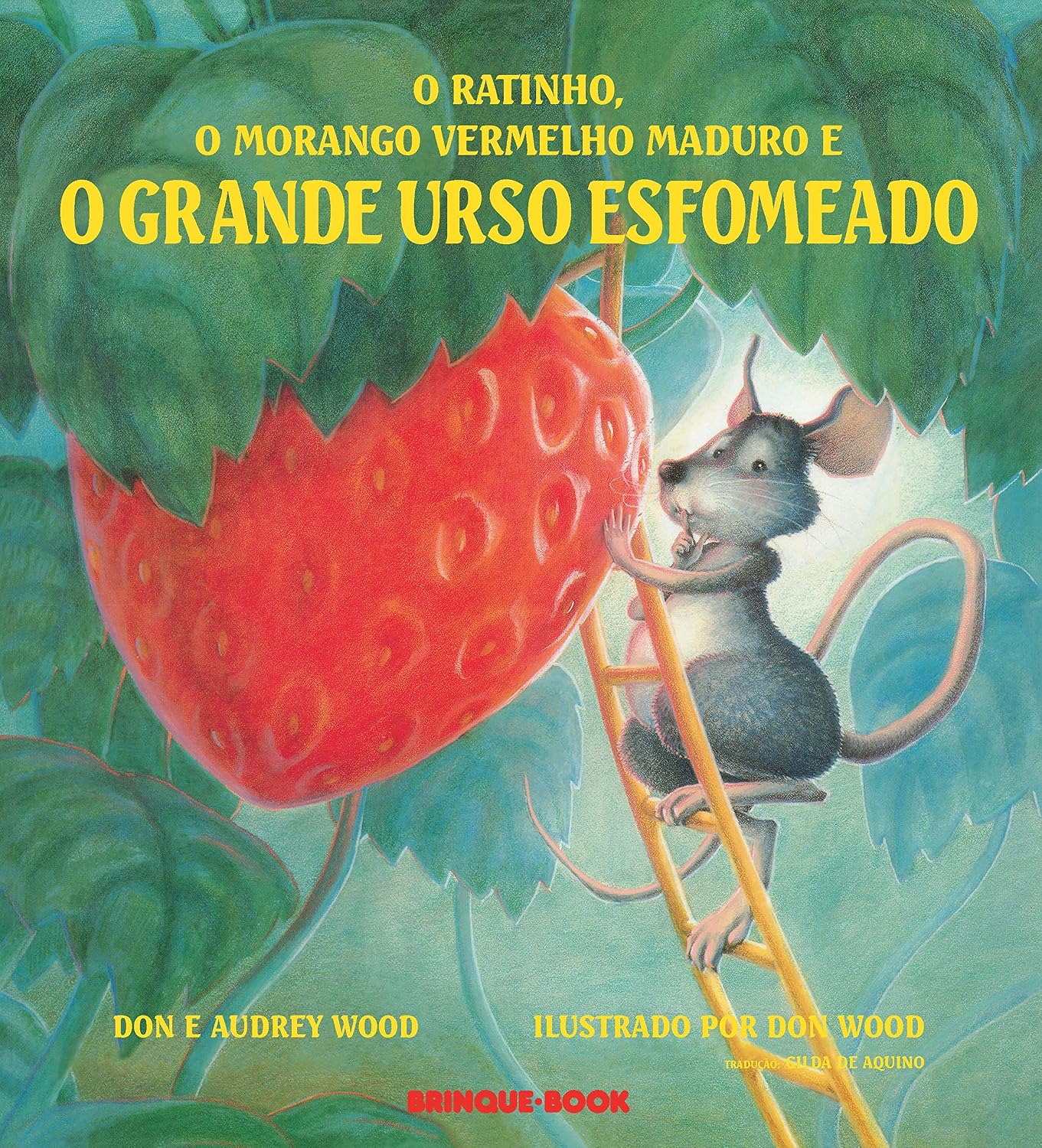ler totalmente O ratinho, o morango vermelho maduro e o grande urso esfomeado