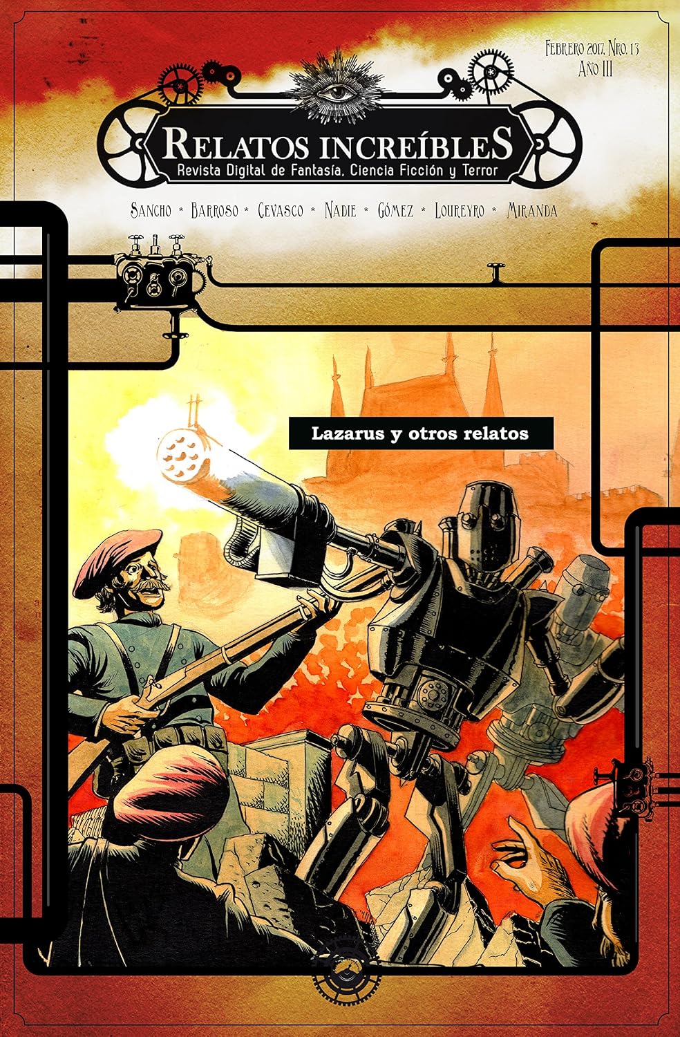 ler totalmente Relatos Increíbles 13: revista hispanoamericana de Fantasía, Ciencia Ficción y Terror: Lazarus y otros relatos (Revista Relatos Increíbles) (Spanish Edition)